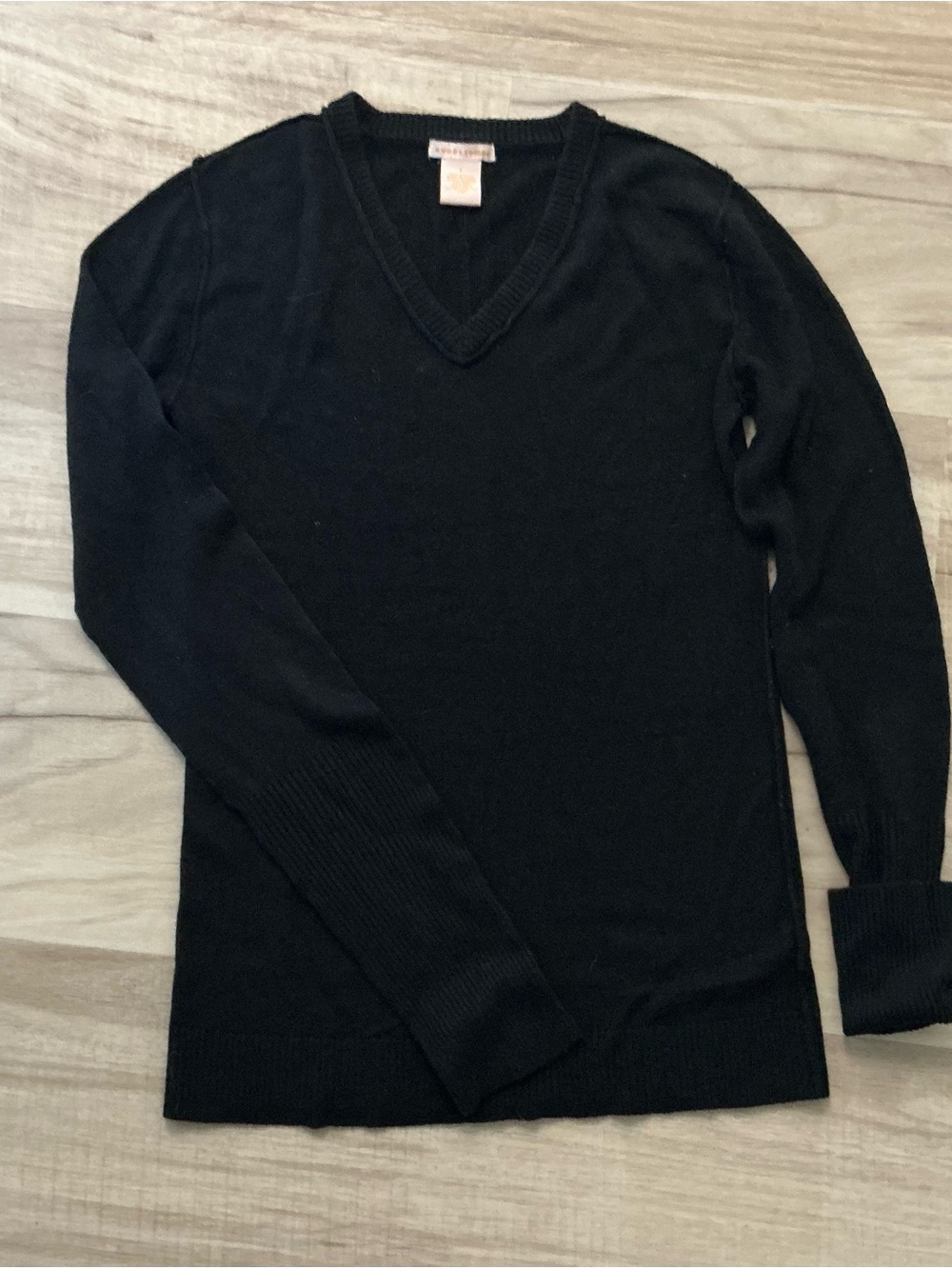 Sweet Romeo women’s Black V-Neck Knit Sweater